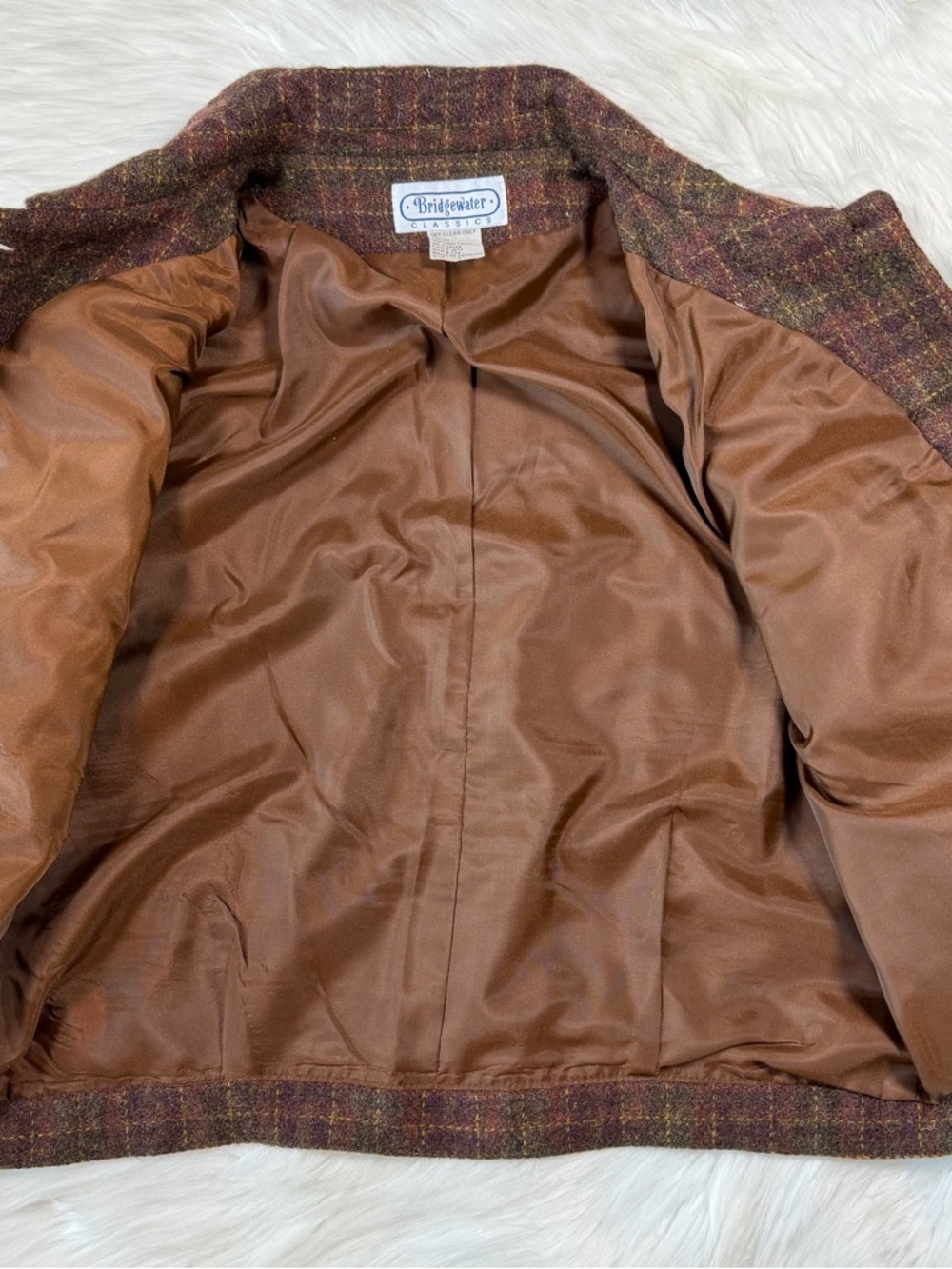Vintage Bridgwater Classics‎ Plaid 100% Wool Jacket - Picture 4 of 7